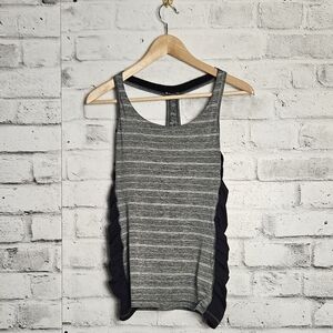 Victoria’s Secret PINK Tank Top Built In Bra Black Gray Womens Medium